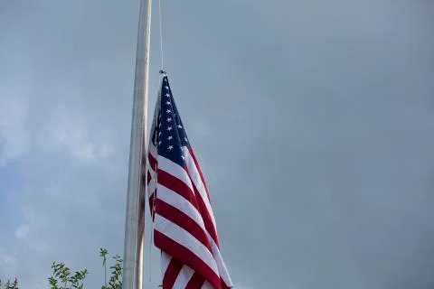 Flag at Half Mast Stock Photos