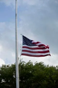Flag at Half Mast Stock Photos