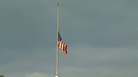 Flag at Half Staff Stock-Footage 18180501