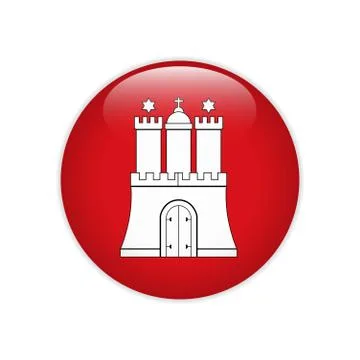 Flag Hamburg button Stock-Illustration