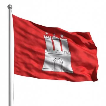 Flag of hamburg Stock Illustration