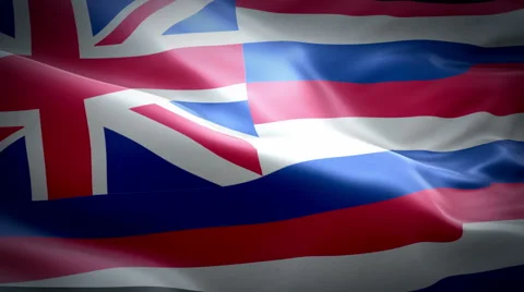Flag of Hawai Stock Footage 47619573