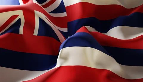 Flag of Hawaii. Close-Up. U.S. state Stock Illustration
