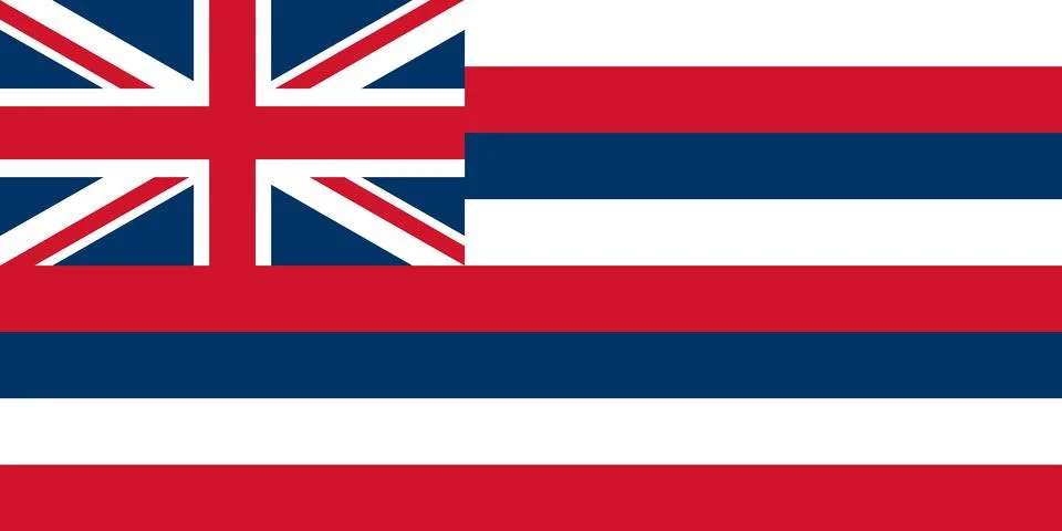 Flag of Hawaii Stock Illustration