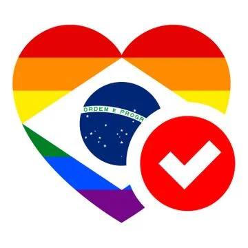 Flag in heart shape, vector illustration for your design Ilustração Stock