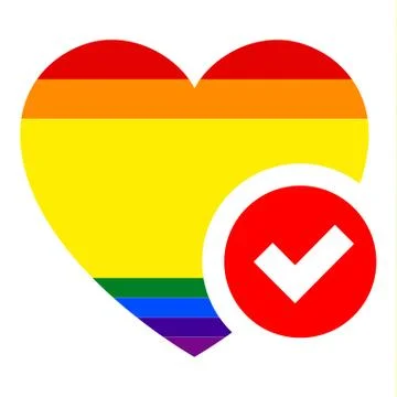 Flag in heart shape, vector illustration for your design 库存插图