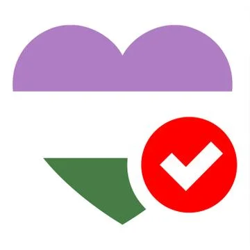 Flag in heart shape, vector illustration for your design Stockillustratie