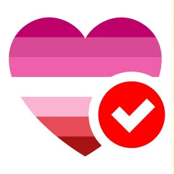 Flag in heart shape, vector illustration for your design 库存插图