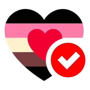 Flag in heart shape, vector illustration for your design Stockillustratie