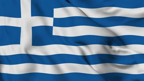 Flag of the Hellenic Republic gently waving in the wind Stock Footage 139967709