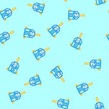 Flag heraldry medieval vector seamless pattern Stock Illustration