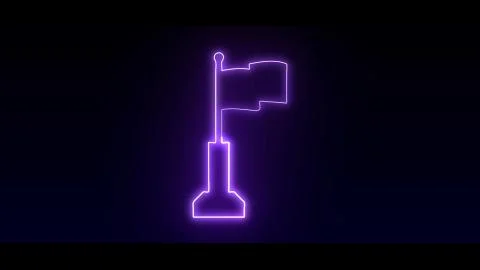 Flag in highlight and glow effect mp4 video Stock Illustration