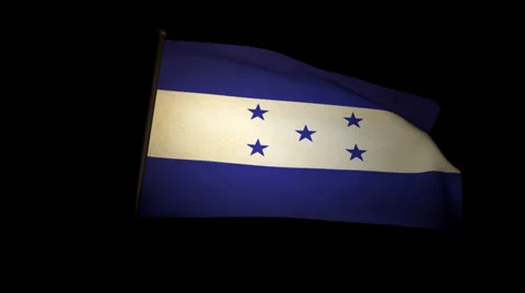 Flag Honduras 01 Stock Footage 30490422