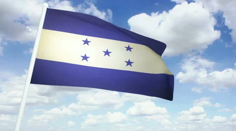 Flag Honduras 02 Stock Footage 30491728
