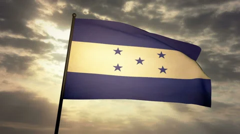 Flag Honduras 03 Stock Footage 30518063