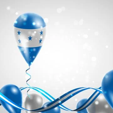 Flag of Honduras on balloon Stock Illustration