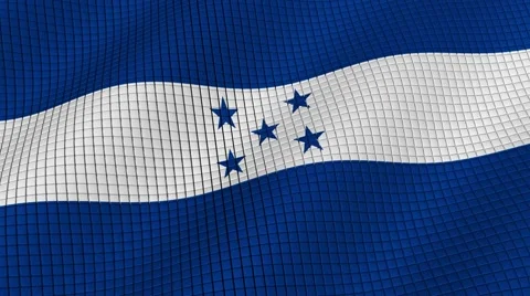 The flag of Honduras is developing waves. Looped. Full HD 1080. Video stock 55157721