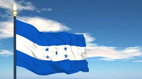 Flag Of Honduras Stock Footage 10678200