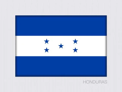 Flag of Honduras. Rectangular Official Flag. Aspect Ratio 2 to 3 스톡 일러스트