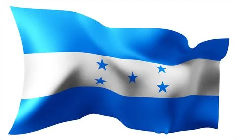 Flag of the Honduras waving in the wind. Illustrazione stock