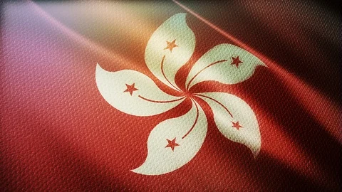 Flag of Hong Kong 3D Stock Footage 119060950