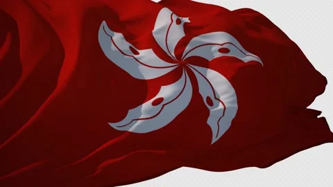 Flag Hong Kong Alpha Loop 4K Stock Footage 150477092