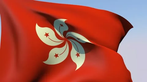 Flag of Hong Kong HD Stock Footage 14400713