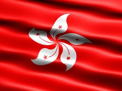 Flag of hong kong 스톡 일러스트