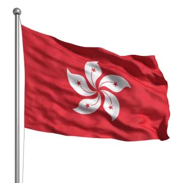 Flag of hong kong Stock Illustration
