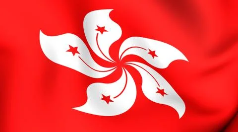 Flag of hong kong Stock Illustration