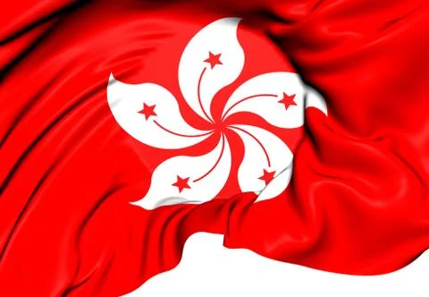Flag of hong kong Stock Illustration