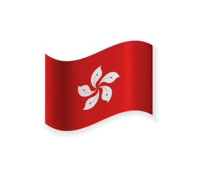 The Flag Of Hong Kong. Stock Illustration