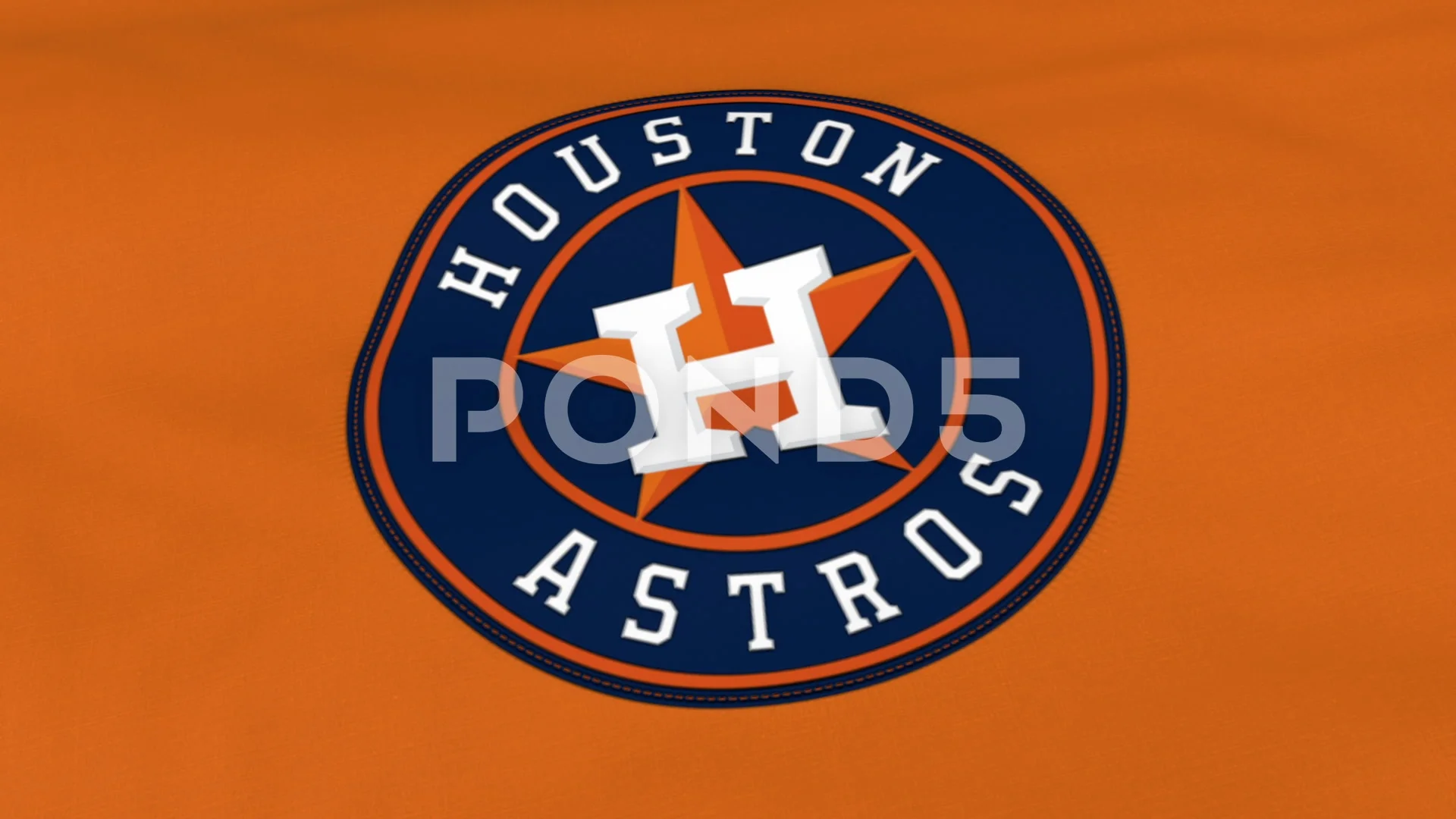 Houston Astros flag, , orange and blue 3D waves, MLB, american baseball  team, HD wallpaper