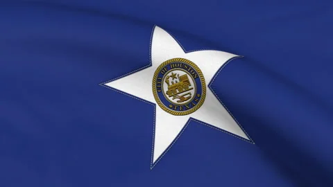 Flag of Houston City Loop Stock Footage 241158735