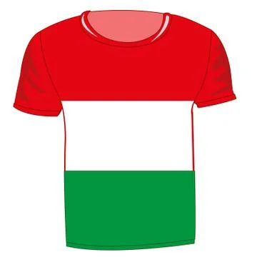 Flag hungary on cloth Stock Illustration