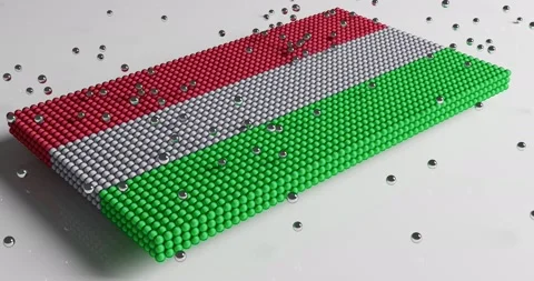 Flag of the Hungary - Europe Stock Footage 137709059