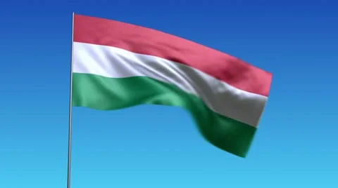 Flag of Hungary Stock Footage 10809046