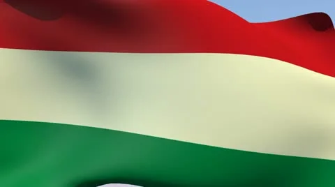 Flag of Hungary HD Stock Footage 14400921