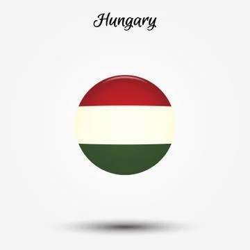Flag of Hungary icon Stock Illustration