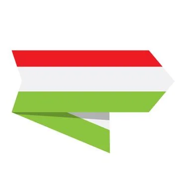 Flag of Hungary on a label Ilustração Stock