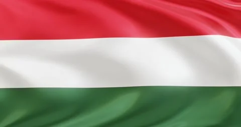 Flag of Hungary, Seamless looping animation fluttering in the wind Stock Footage 172529501