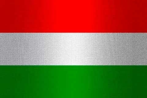 Flag of Hungary on stone Foto stock