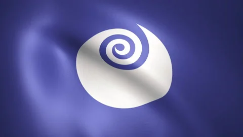 The Flag of Ibaraki Prefecture Waving in the Wind (CG | LOOP) 스톡 동영상 172420412