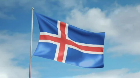 Flag of Iceland 動画素材 435565