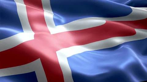 Flag Iceland Stock-Footage 47746883