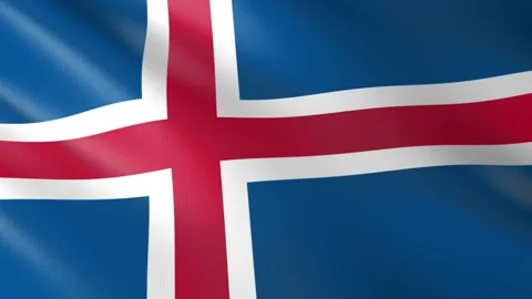 Flag of Iceland Stock Footage 151368499