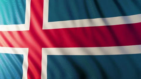Flag of Iceland Video stock 295272843