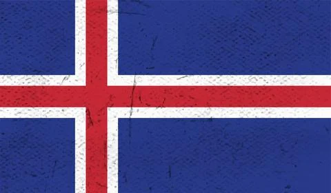Flag Of Iceland - Grunge Stock Illustration
