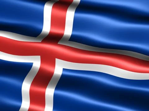 Flag of iceland Иллюстрация
