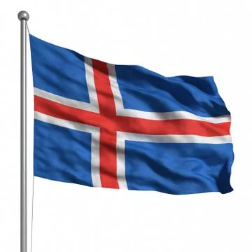Flag of iceland Stock Illustration